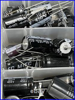 100+ Vintage Nichicon Ltec Miec Electrolytic Capacitors 160-500V Tube Amp Lot