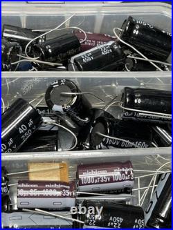 100+ Vintage Nichicon Ltec Miec Electrolytic Capacitors 160-500V Tube Amp Lot