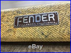 1950 Fender Vintage Deluxe Tweed Guitar Tube Combo Amp TV Front Made IN USA