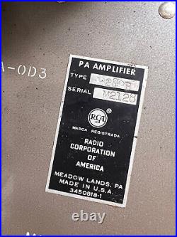 1950s RCA Western Electric VTG 200W Monoblock 6550 Tube Amplifier 9289B, RAREST