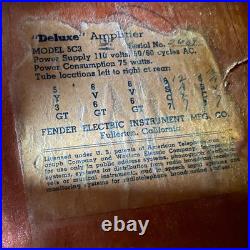 1954 Fender Deluxe 5C3 Wide Panel Tweed 1x12 Vintage Tube Amp