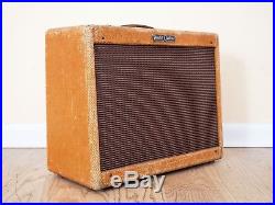 1956 Fender Deluxe Tweed Pre-CBS Narrow Panel Vintage Tube Amplifier 5E3 Circuit