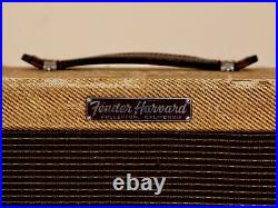 1958 Fender Harvard Narrow Panel Tweed 5F10 Vintage Pre-CBS Tube Amp Jensen P10R