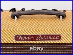 1959 Fender Bassman Tweed Vintage Tube Amp 5F6-A 4x10 with Jensen P10P
