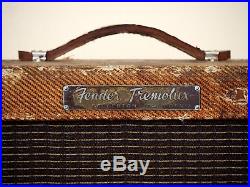 1959 Fender Tremolux Tweed Vintage Pre-CBS Tube Amplifier 1x12 6V6 Jensen C12Q