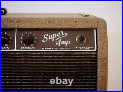 1960 Fender Super Pre-CBS Brownface Vintage Tube Amp 2x10 with Oxford 10K5