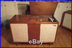 1960 THE FISHER Stereo Console 30-A / 510-St Tube Amplifiers Mullard Tubes Vtg