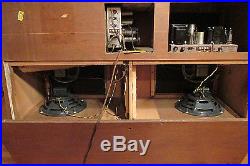 1960 THE FISHER Stereo Console 30-A / 510-St Tube Amplifiers Mullard Tubes Vtg