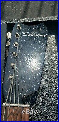 1960's Vintage Silvertone 1448 Electric Sparkle Guitar with Tube Amp in Case Sears