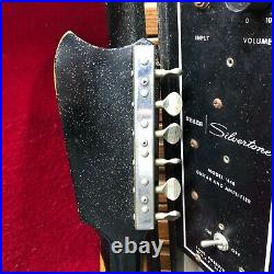 1960s Black Silvertone #1448 Electric Guitar with Danelectro Tube Amp-In-Case Vtg