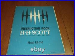 1960s vintage Tube amp H. H. Scott LK 150 Stereo Power Amplifier