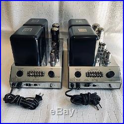 1960s vintage pair McIntosh MC-75 mono block amplifiers. Plug And Play Ready