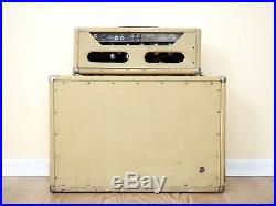 1962 Fender Bassman 6G6B Blonde Brownface Vintage Piggyback Tube Amp Jensen C12N