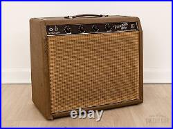 1962 Fender Princeton 6G2-A Brown Panel Vintage Tube Amp with Oxford 10J4, Cover