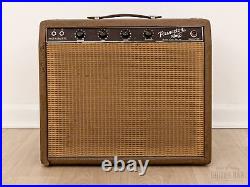 1962 Fender Princeton 6G2-A Brown Panel Vintage Tube Amp with Oxford 10J4, Cover