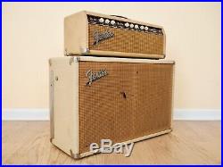 1962 Fender Tremolux Vintage Blonde Brownface Piggyback Tube Amp with Oxford 10s