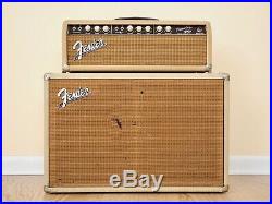 1962 Fender Tremolux Vintage Blonde Brownface Piggyback Tube Amp with Oxford 10s