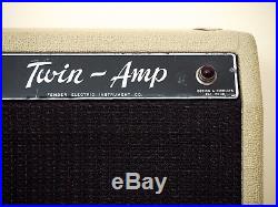 1962 Fender Twin Vintage Tube Amp Brownface Blonde Pre-CBS 2x12 Jensen