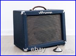 1963 Ampeg Jet J-12-A Vintage 1x12 Tube Amp Blue Checker, Fully Serviced