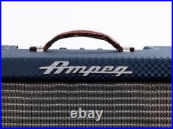 1963 Ampeg Jet J-12-A Vintage 1x12 Tube Amp Blue Checker, Fully Serviced