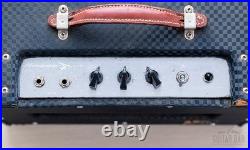 1963 Ampeg Jet J-12-A Vintage 1x12 Tube Amp Blue Checker, Fully Serviced