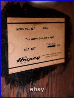 1963 Ampeg Jet J-12-A Vintage 1x12 Tube Amp Blue Checker, Fully Serviced