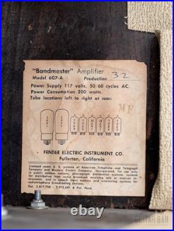 1963 Fender Bandmaster Vintage Pre-CBS Tube Amp Blonde with 2x12 Cab, Oxford 12L6