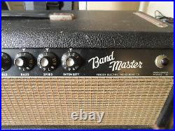 1964 Fender BandMaster Vintage Blackface Tube Guitar Amplifier Amp