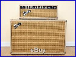 1964 Fender Bassman 6G6B Blonde Brownface Vintage Piggyback Tube Amp Oxford 12M6