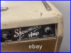 1964 Fender Blonde Showman Blackface Tube Amp Head Model AB 763 Vintage Works