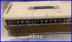 1964 Fender Blonde Showman Blackface Tube Amp Head Model AB 763 Vintage Works