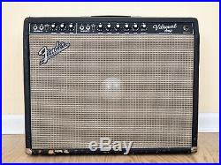 1964 Fender Vibroverb Vintage Blackface Pre-CBS Tube Amp 1x15 with JBL 130A, Ftsw