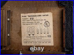 1965 Fender Bassman Black Panel Vintage Tube Amp Head AB165, Serviced