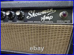 1965 Fender Showman Blackface Tube Amp Head Model AB763 Vintage (SPG063677)