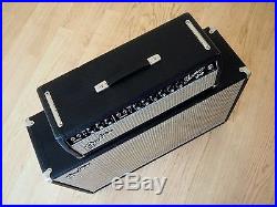 1965 Fender Showman Vintage Blackface Piggyback Tube Amp, Tone Ring Cab JBL D140