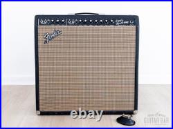 1965 Fender Super Reverb Black Panel Vintage Tube Amp AB763 with Ceramic Speakers