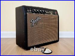 1965 Fender Vibro Champ Vintage Blackface Tube Amp Class A, Serviced with Ftsw