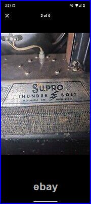 1965 Supro Thunderbolt Vintage Tube Guitar Amp 1x15 Model S6420 with Jensen C15P