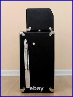 1966 Fender Bandmaster Vintage Black Panel Piggyback Tube Amp 2x12, Jensen C12N