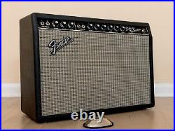 1966 Fender Deluxe Reverb Vintage Tube Amp Black Panel AB763 Circuit with Ftsw
