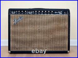 1966 Fender Pro Reverb Blackface Vintage Tube Amplifier 2x12, Serviced with Ftsw