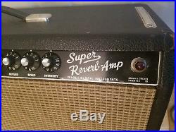 1966 Fender Super Reverb Vintage Blackface Tube Amp 4x10 Vintage Jensen Speakers