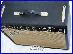 1966 Vintage Fender Princeton Blackface Tube Guitar Amp