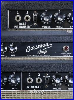 1967 Fender Bassman Black Face Panel Vintage Tube Amp Head AB165 USA WORKING