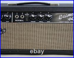 1967 Fender Bassman Black Face Panel Vintage Tube Amp Head AB165 USA WORKING