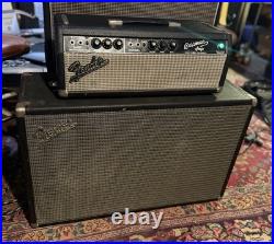 1967 Fender Bassman Black Face Vintage Tube Amplifier Head AB165 Serviced