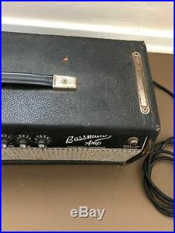 1967 Fender Bassman Vintage Blackface Tube Amplifier Head AB165