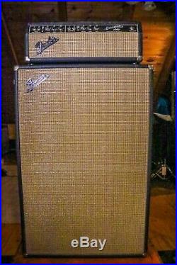1967 Fender Bassman Vintage Tube Amplifier Blackface Head & Cab 2 Owner