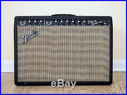 1967 Fender Deluxe Reverb Blackface Vintage Tube Amp 1x12 AB763 Circuit with ftsw