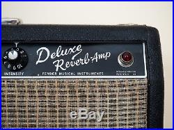 1967 Fender Deluxe Reverb Blackface Vintage Tube Amp 1x12 AB763 Circuit with ftsw